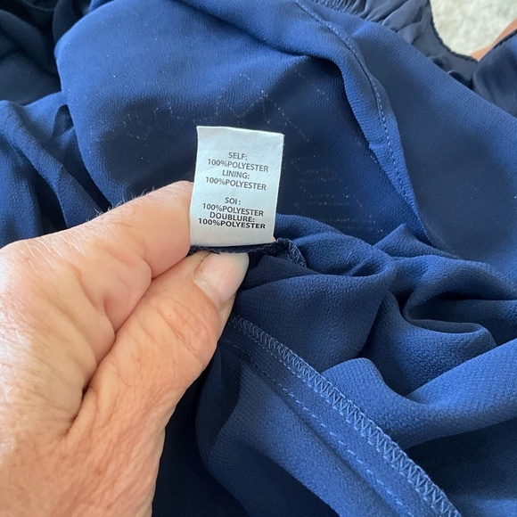 Ramy Brook Blue Bubble Mini Skirt with Smocked Ruffles - Picture 5 of 5